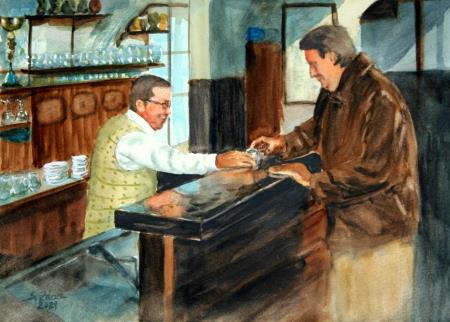 Nekoč Pr'Bevc (Akvarel - 2021) - Silvo Zdovc